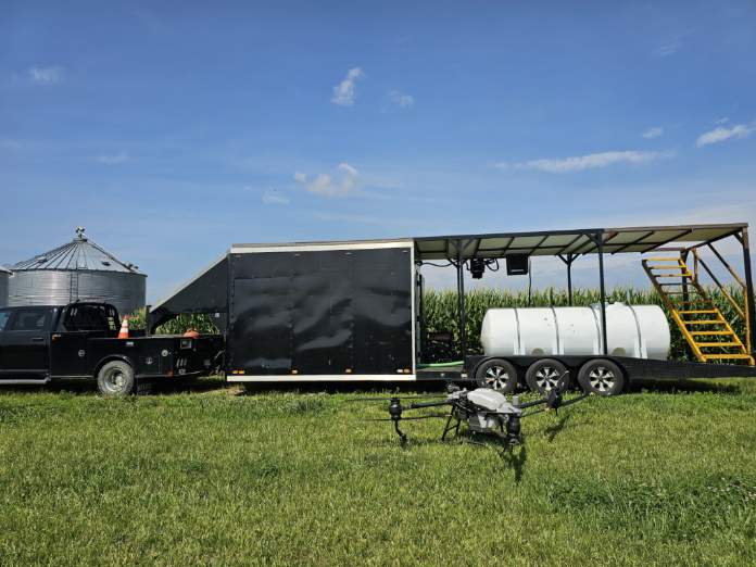Flight Deck Drone Trailer drone in action