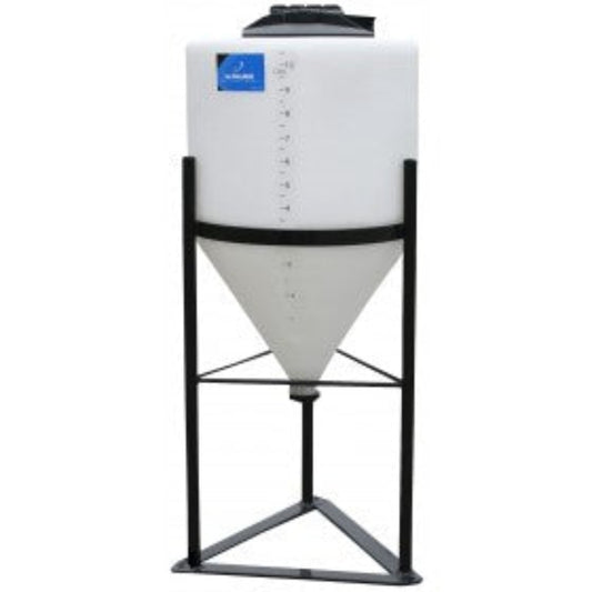 10 Gallon Cone Bottom Tank with Stand front side 