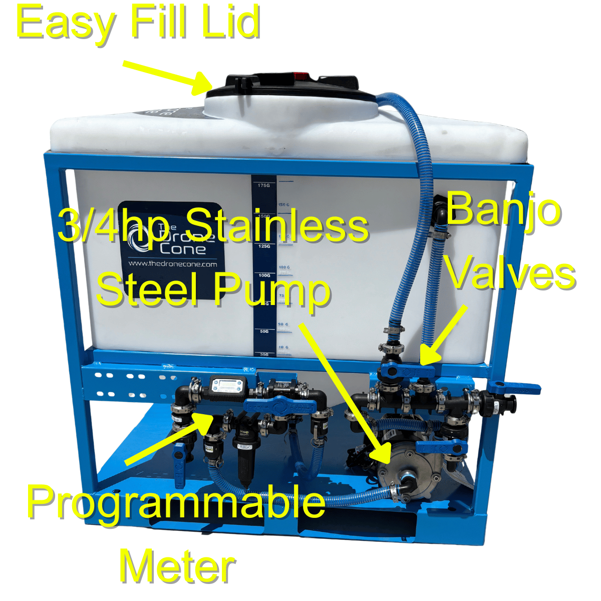 Drone Cone Mixing System - 200 Gallon