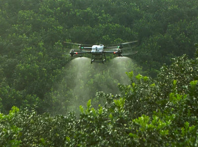 DJI Agras T40 Ready to Fly Kit spraying 2