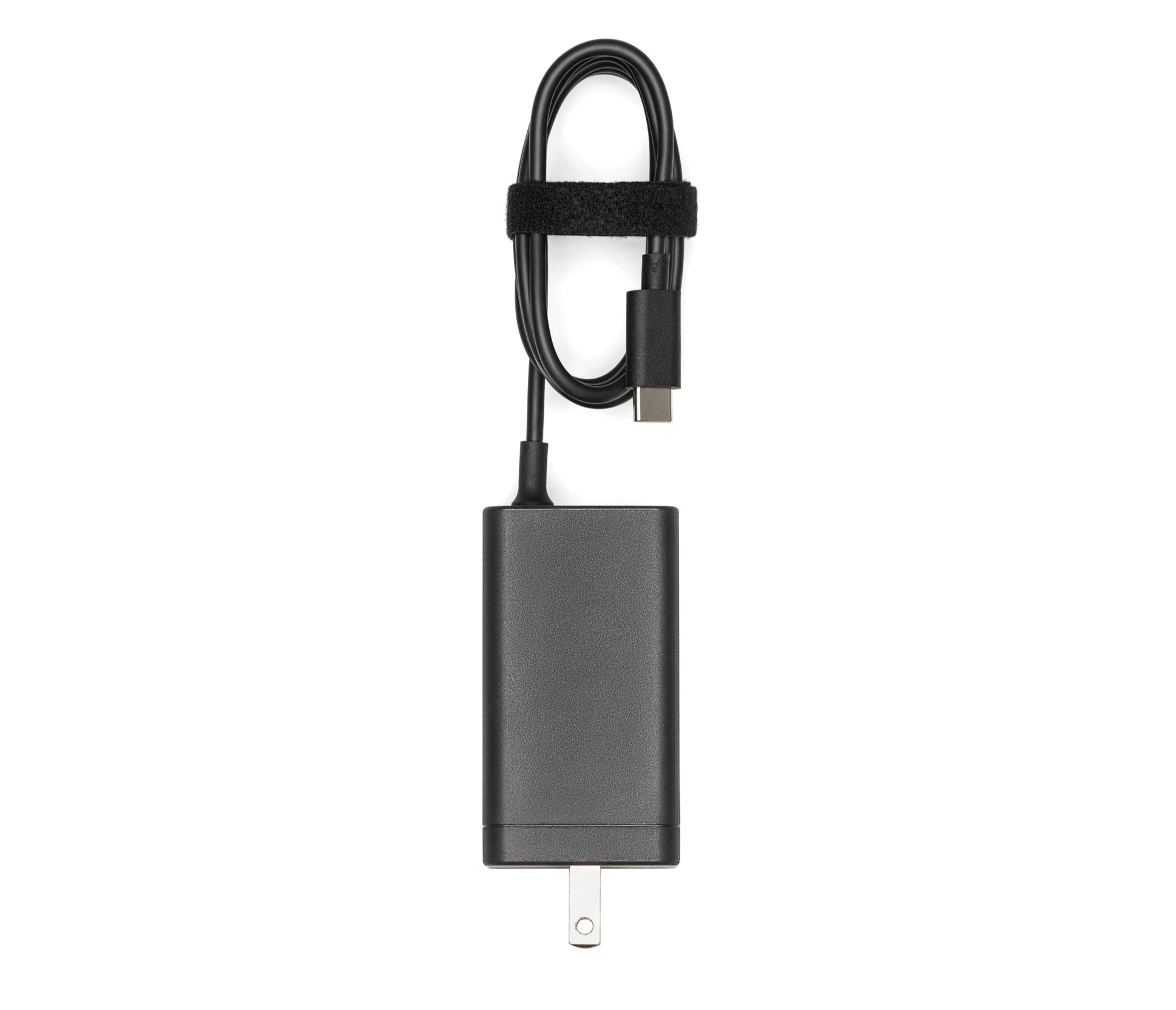 Black USB adapter with keychain on a white background