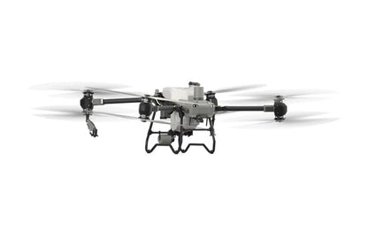 Large DJI Agricultural Drone T50 with multiple rotors on a white background