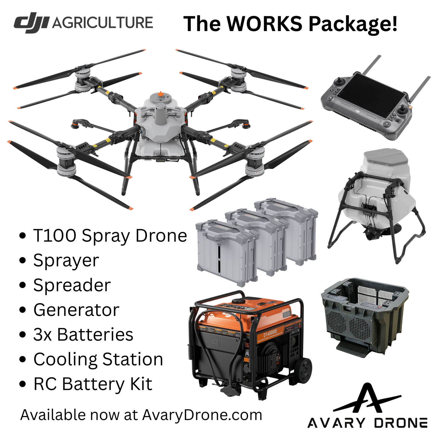 DJI T100 Black Friday The Works Package with Free Spreading System