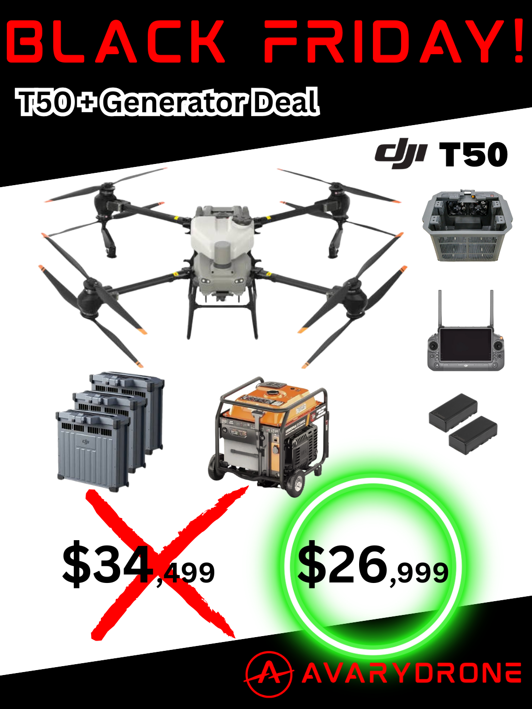 DJI T50 Generator Package Black Friday Deal