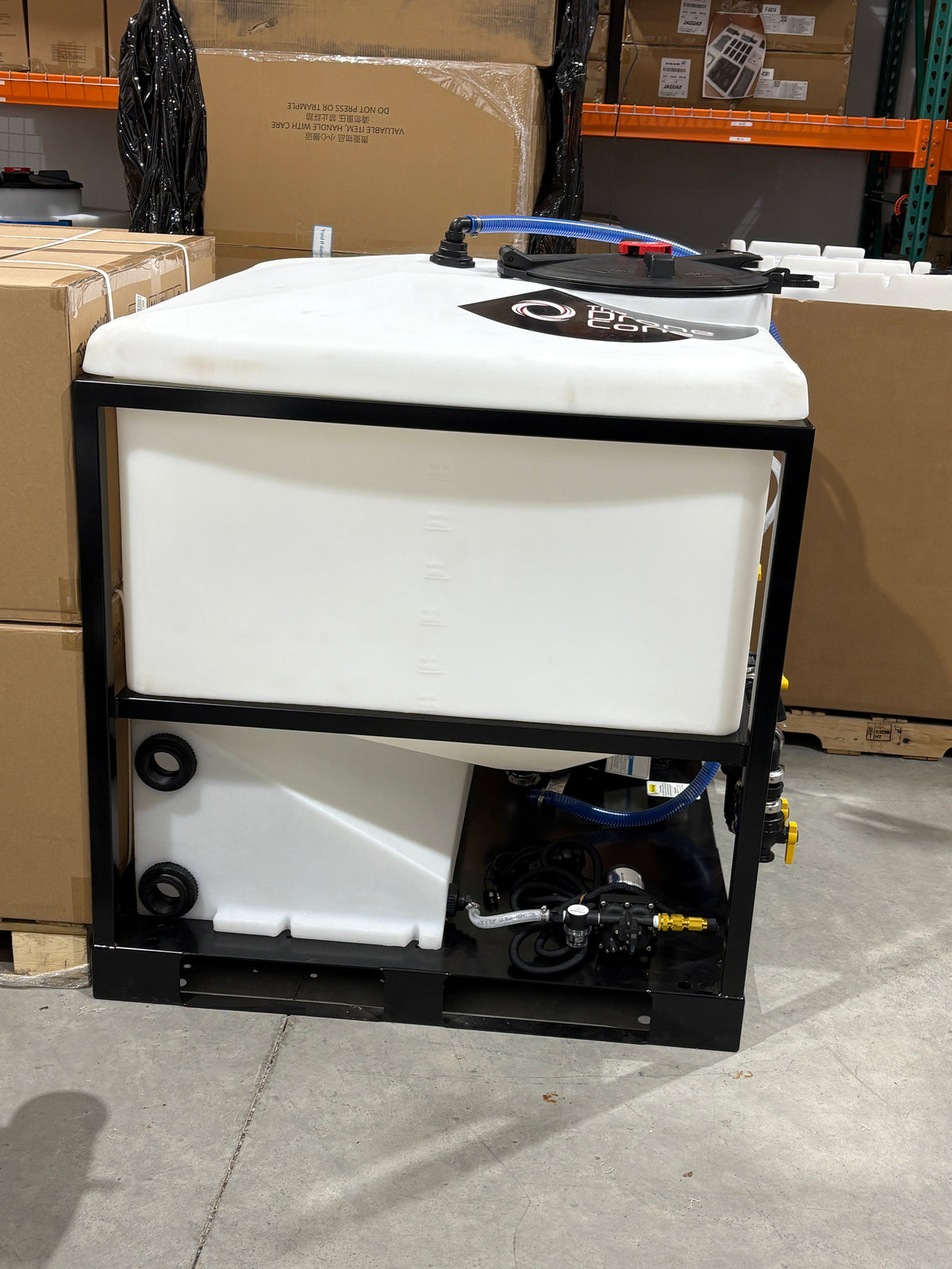 38 gallon freshwater tank, pump and hose for Drone Cone