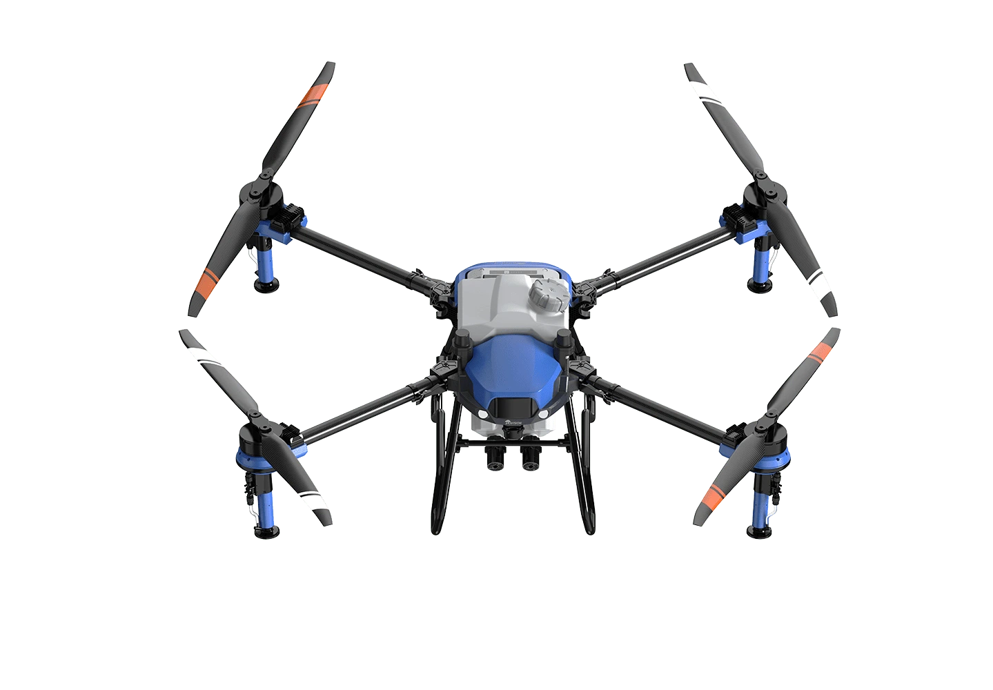 Hexacopter EAVision J100 with a camera on a white background
