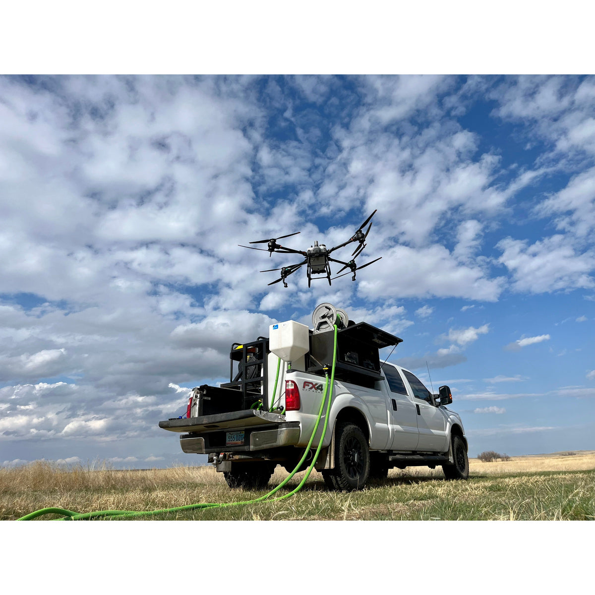 Roadrunner Truck Bed Drone Tendering Unit field operation
