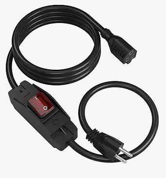 Power Cord with Waterproof Switch
