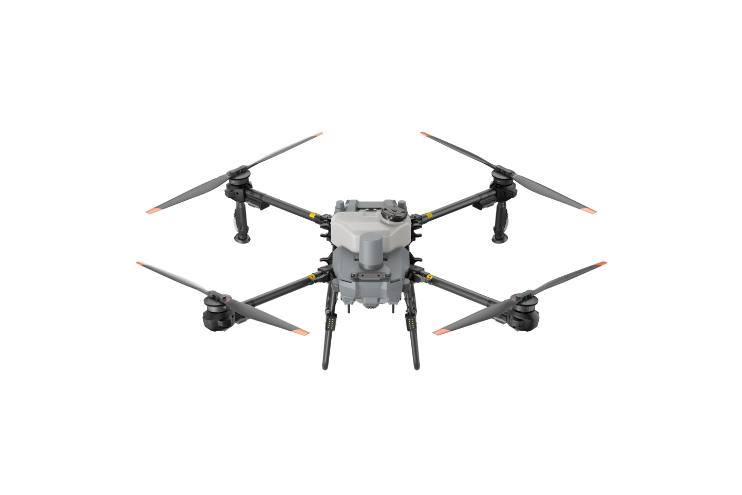 Hexacopter drone with a camera on a white background