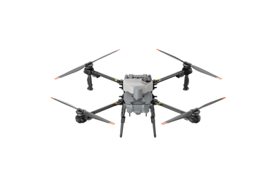 Hexacopter drone with a camera on a white background