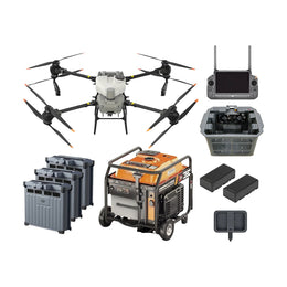 DJI T50 Spray Drone with DJI Generator Package on a white background