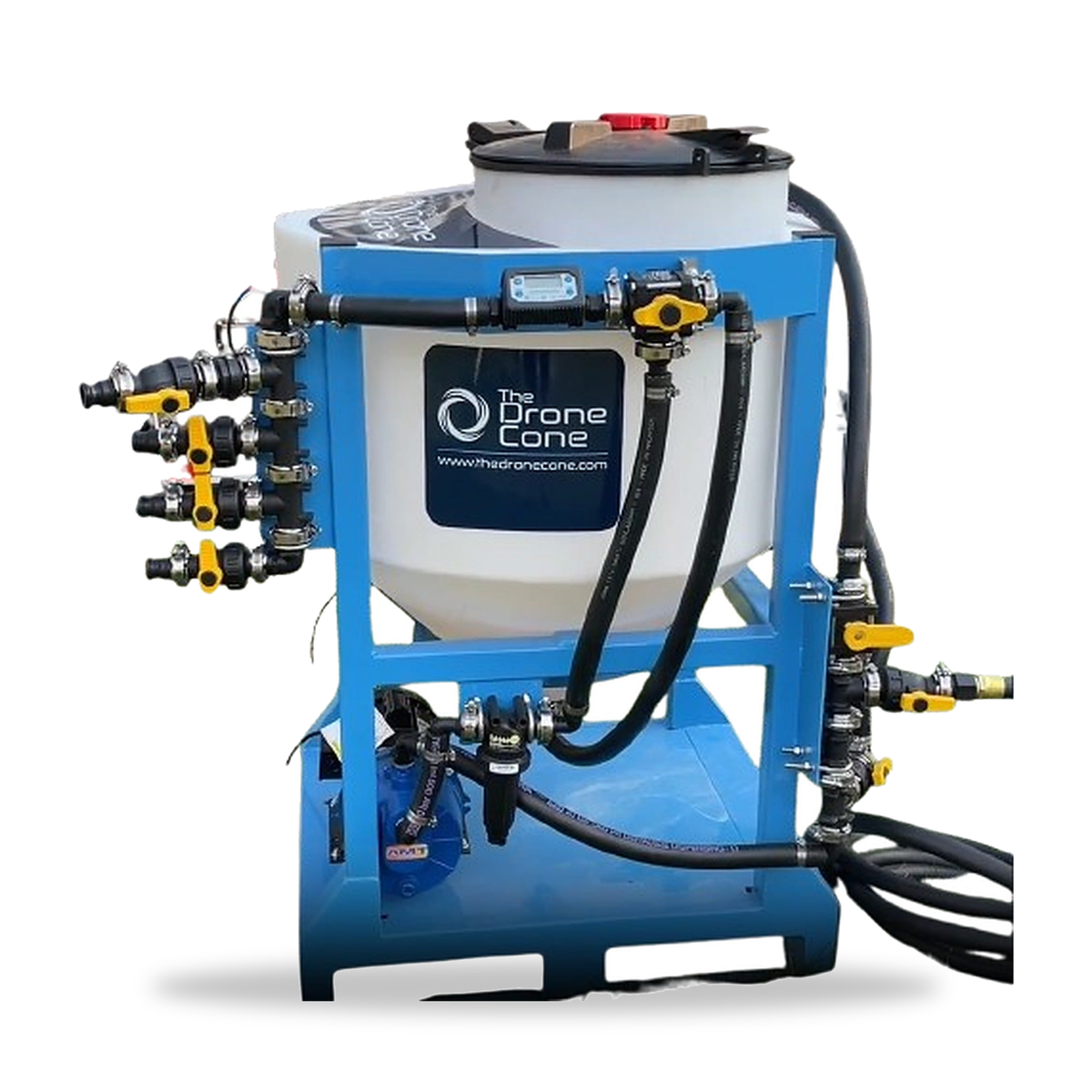 Drone Cone Mixing Station 85 gallon on a white background
